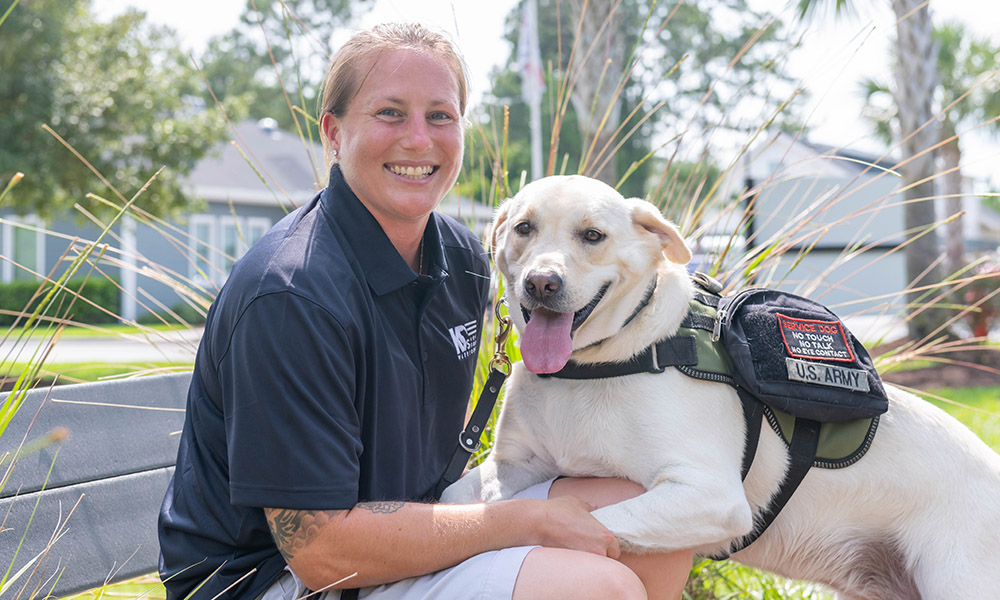 Becca & Service Dog, Bobbi