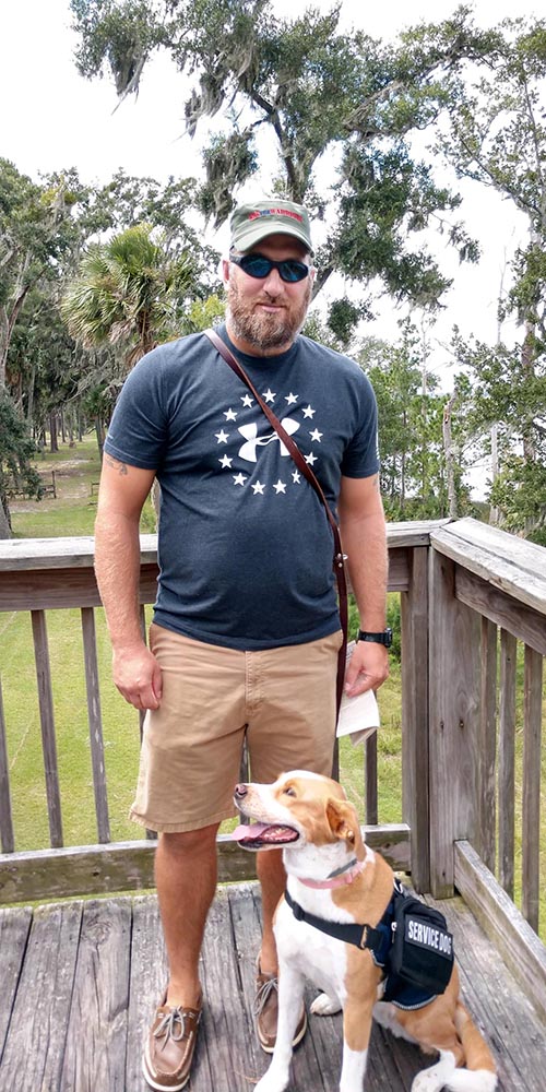 Warrior, Jeff and Service Dog, Holly