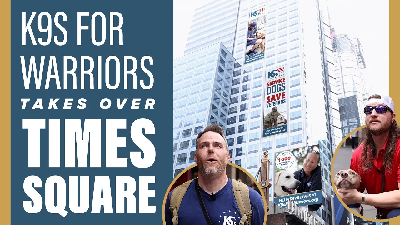 K9s For Warriors Takes over Times Square, Play Video