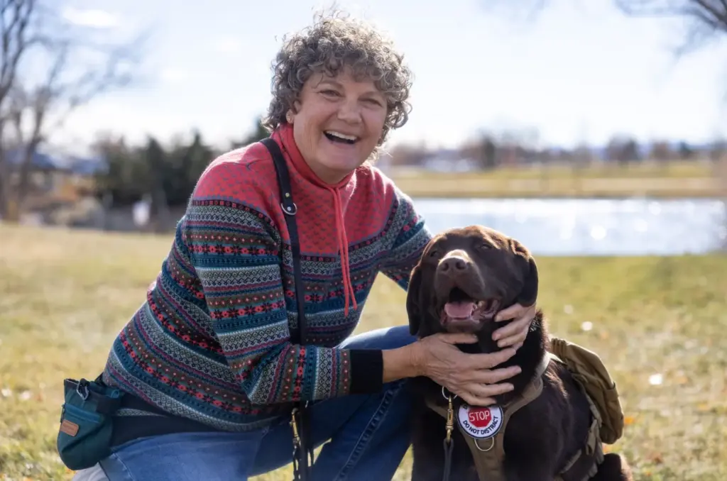 Woman with her Dog, Robin and Lady Rider
